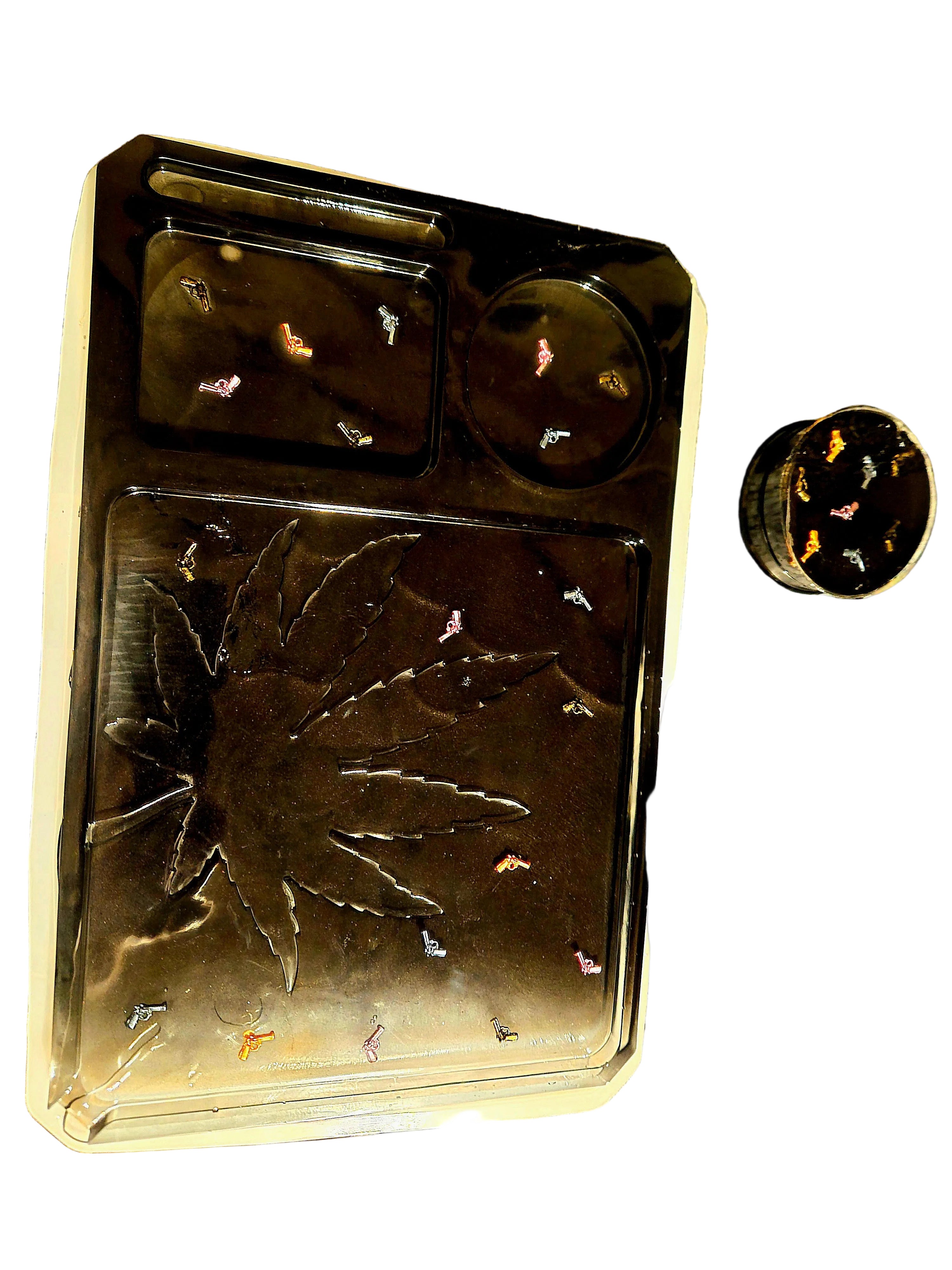 Rolling tray set aus Epoxidharz